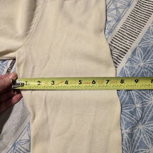 Talbots Cashmere blend Cream Scoop Neck Sweater Size XL casual - Picture 9 of 9